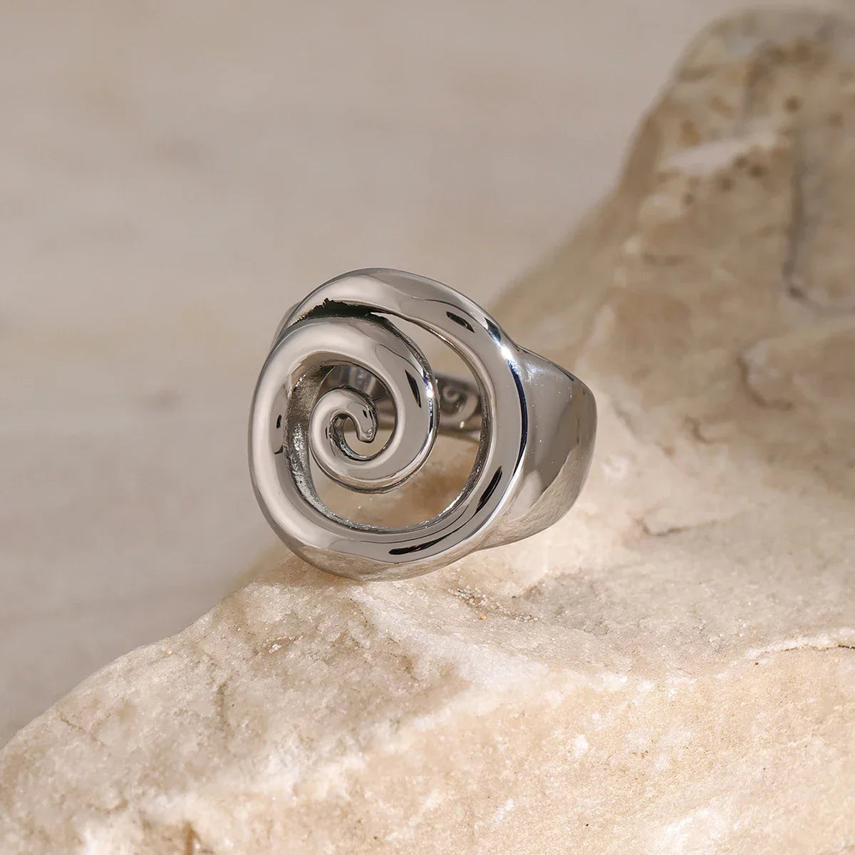Bague Statement Spirale 18k