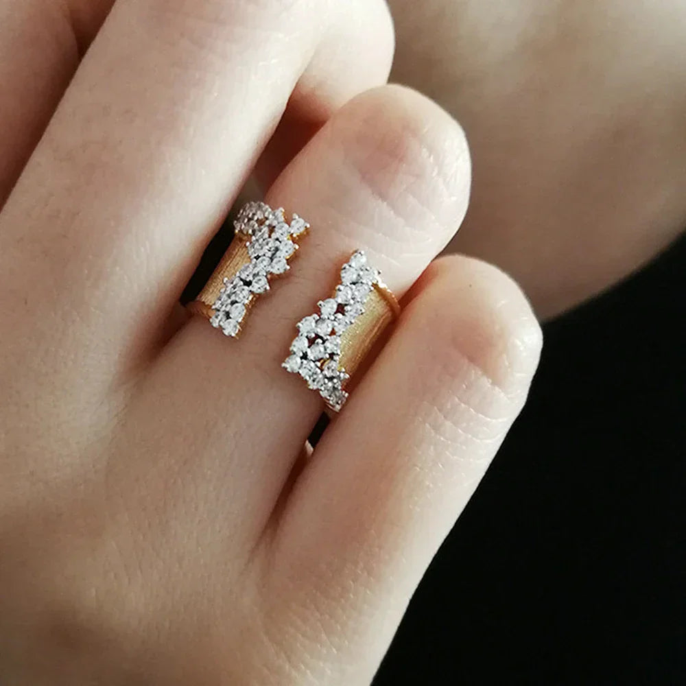 Bague ouverte étincelante