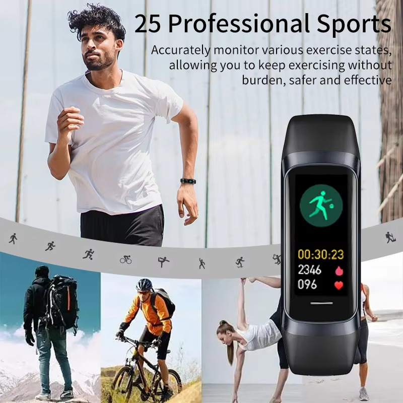 Montre connectée de fitness étanche avec suivi de santé