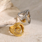 Bague Statement Spirale 18k