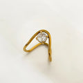 Bague torsadée irrégulière diamant 18k