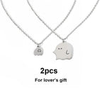 Collier couple de petits fantômes