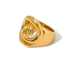 Bague Statement Spirale 18k