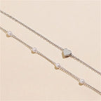 Collier ras-du-cou perles et cœur pour femme
