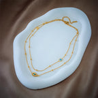 Stack de colliers Dainty Satellite Chain Evil Eye