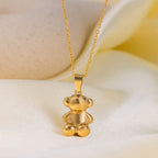 Ensemble collier et boucles d'oreilles ours