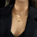 Stack de colliers Dainty Satellite Chain Evil Eye