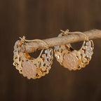 Boucles d'oreilles fleurs ajourées