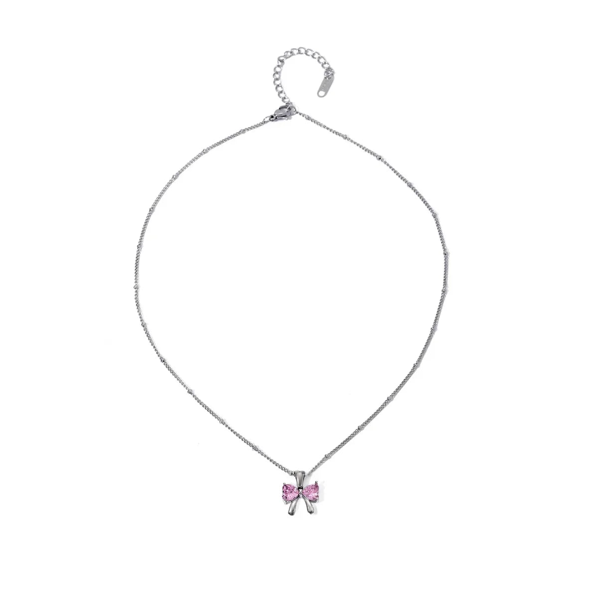 Collier nœud féminin délicat avec diamants