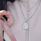 Collier couple de petits fantômes