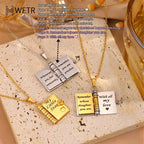 Collier marque-page mémoire – Bijou symbolique avec message d'amour