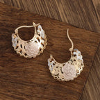 Boucles d'oreilles fleurs ajourées