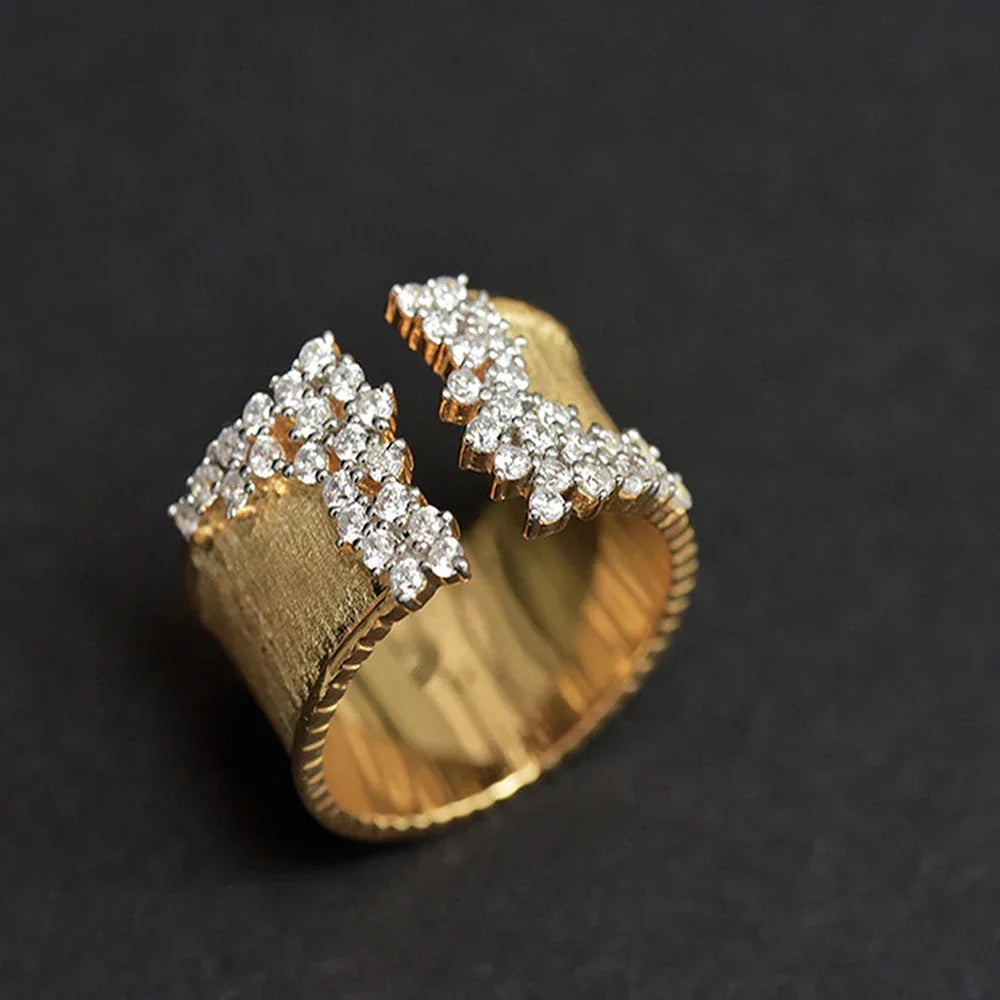 Bague ouverte étincelante