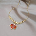 Collier élégant charme feuille d'érable