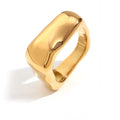 Bague carrée texturée 18k