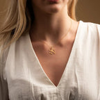 Collier monogramme personnalisé minimaliste