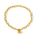 Bracelet à maillons trombone avec boule