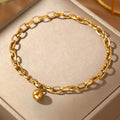 Bracelet à maillons trombone avec boule