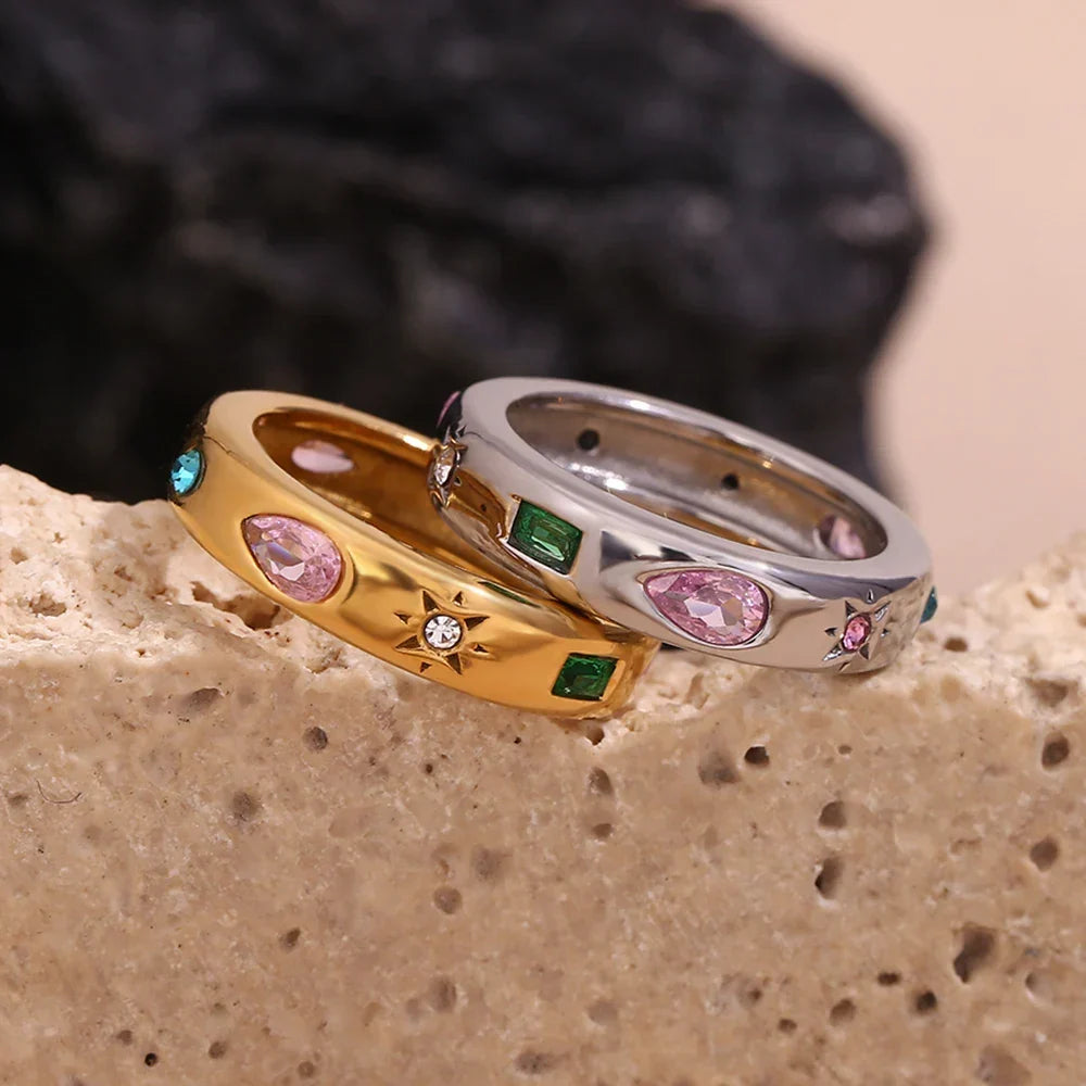 Bague Gem Pop plaquée or 18k