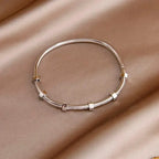 Bracelet jonc hexagonal diamanté
