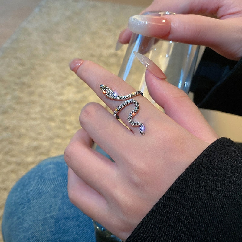 Bague serpent ajustable