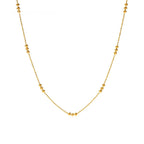 Collier délicat à trois perles 16 carats