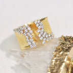 Bague ouverte étincelante