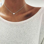 Collier ras-du-cou perles et cœur pour femme