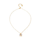 Collier nœud féminin délicat avec diamants