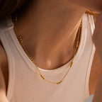 Collier délicat à trois perles 16 carats