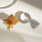 Bague ajustable à pompons en or 18 carats
