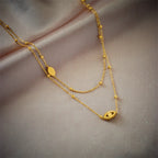 Stack de colliers Dainty Satellite Chain Evil Eye