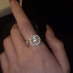 Bague rotative fleur épanouie