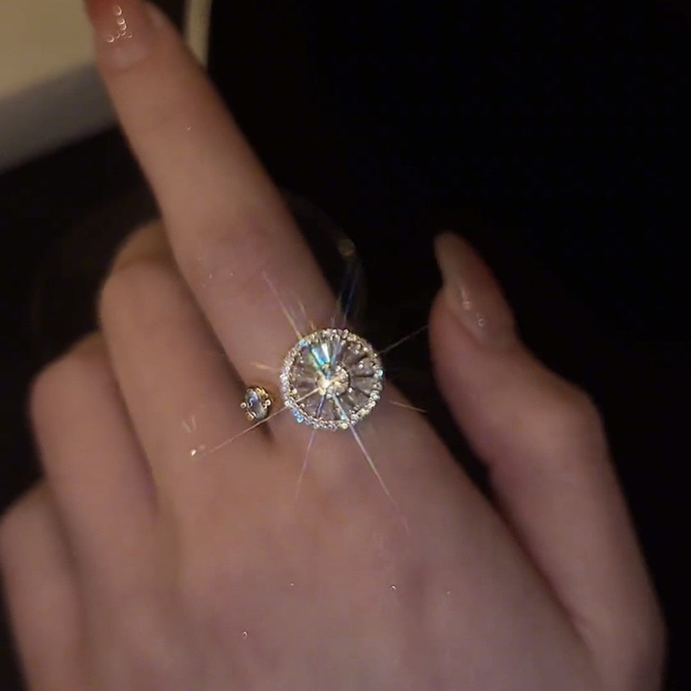 Bague rotative fleur épanouie