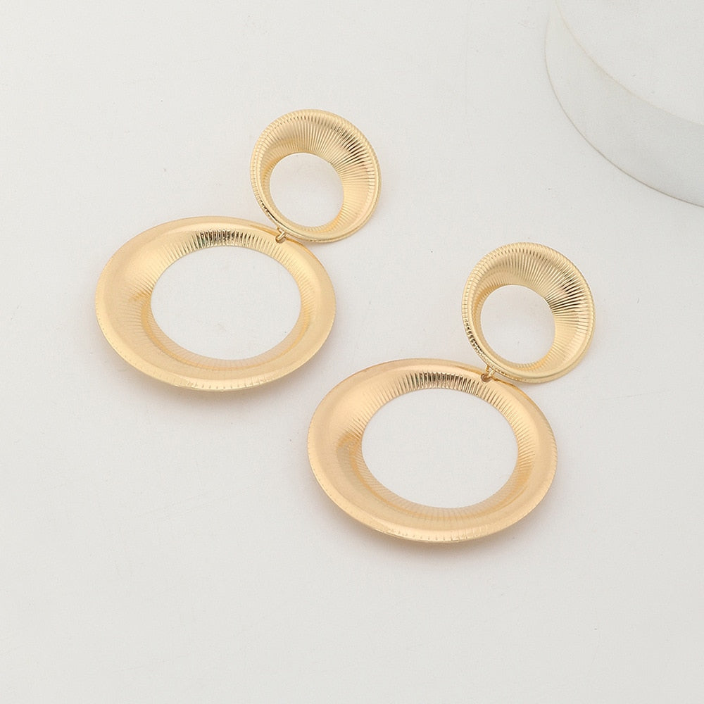 Boucles d'oreilles cercles dorés