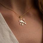 Collier monogramme personnalisé minimaliste