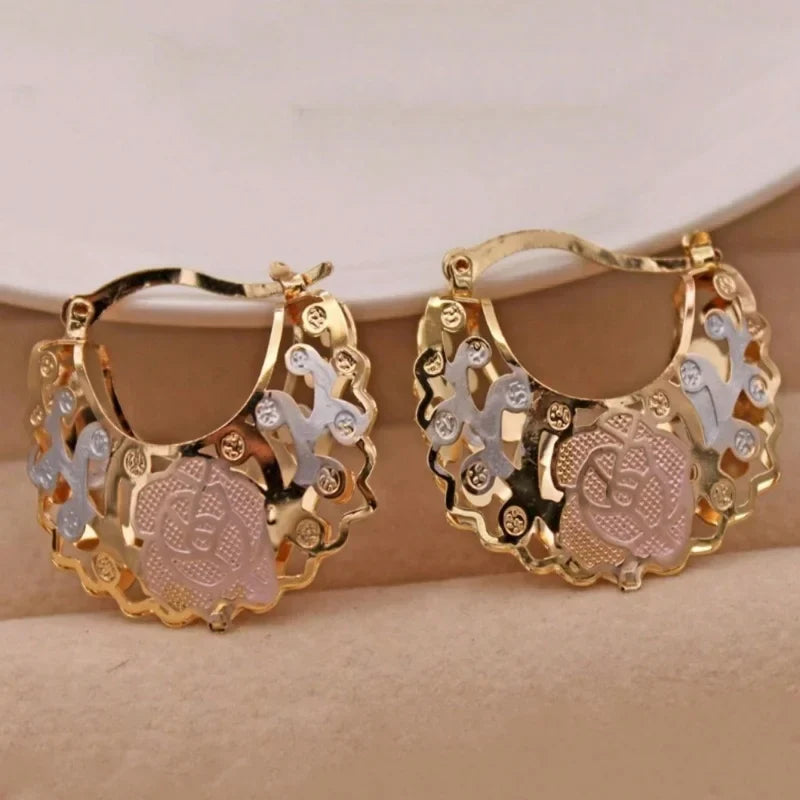 Boucles d'oreilles fleurs ajourées