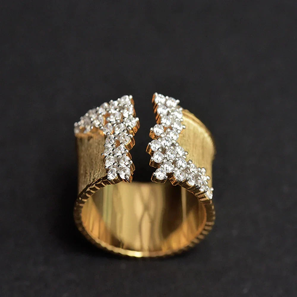 Bague ouverte étincelante