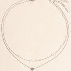 Collier ras-du-cou perles et cœur pour femme