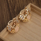 Boucles d'oreilles fleurs ajourées
