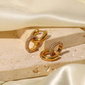 Boucles d'oreilles pendantes huggie diamant 18k