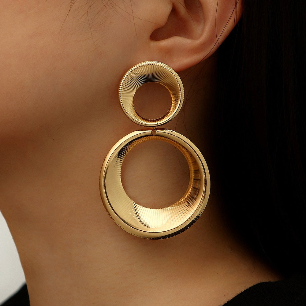 Boucles d'oreilles cercles dorés