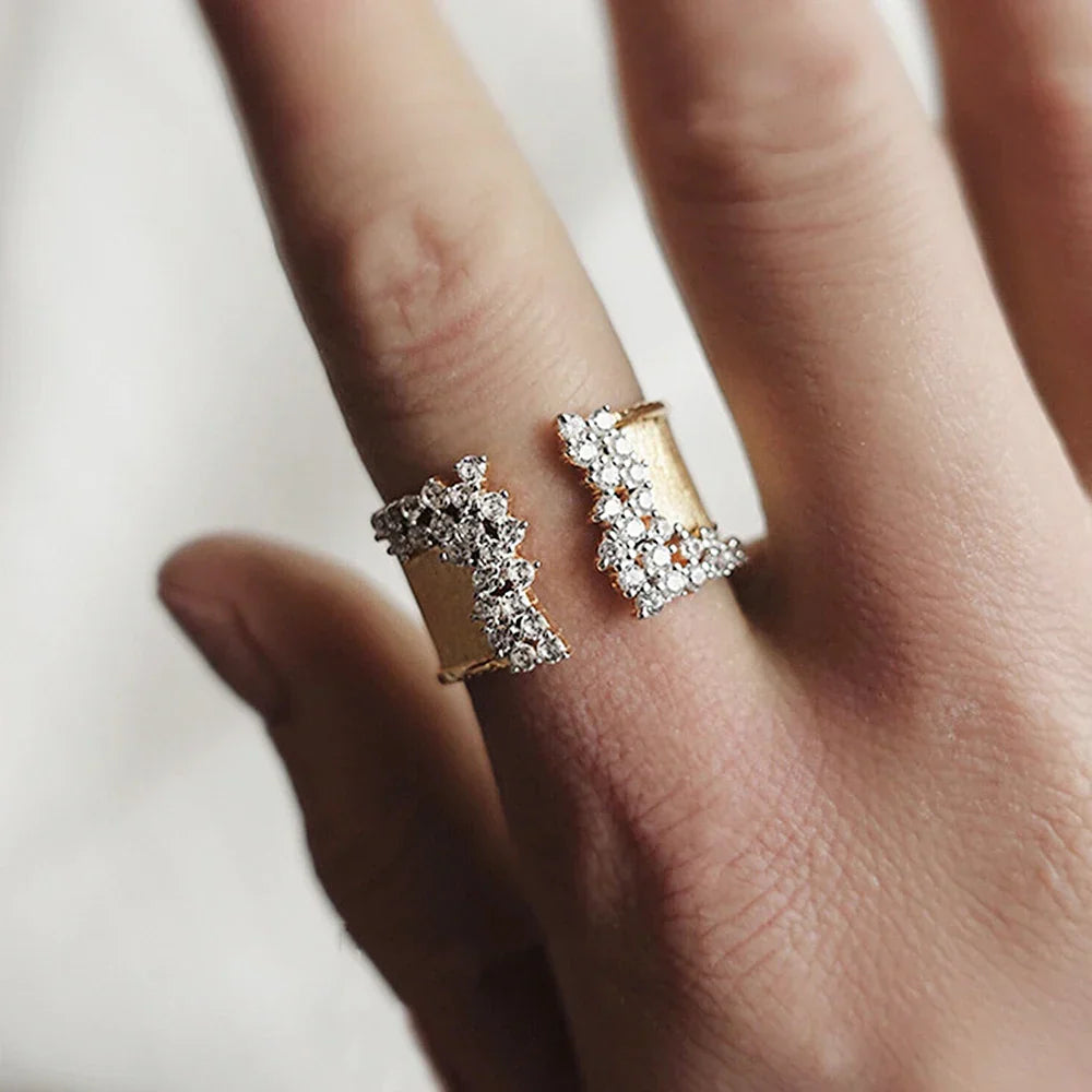 Bague ouverte étincelante