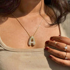 Collier initiale chunky bubble à strass