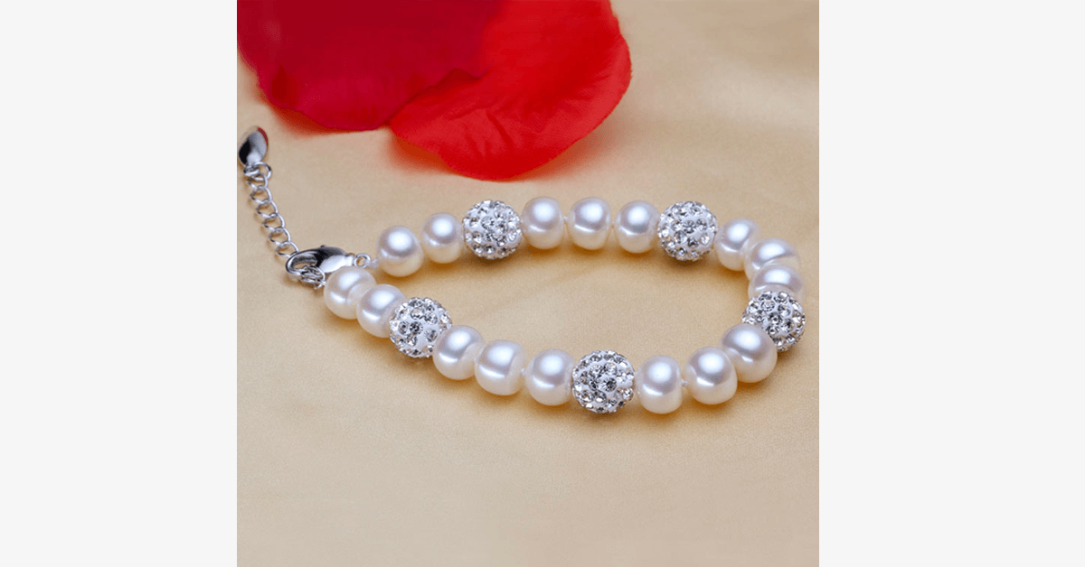 Bracelet argent et perle