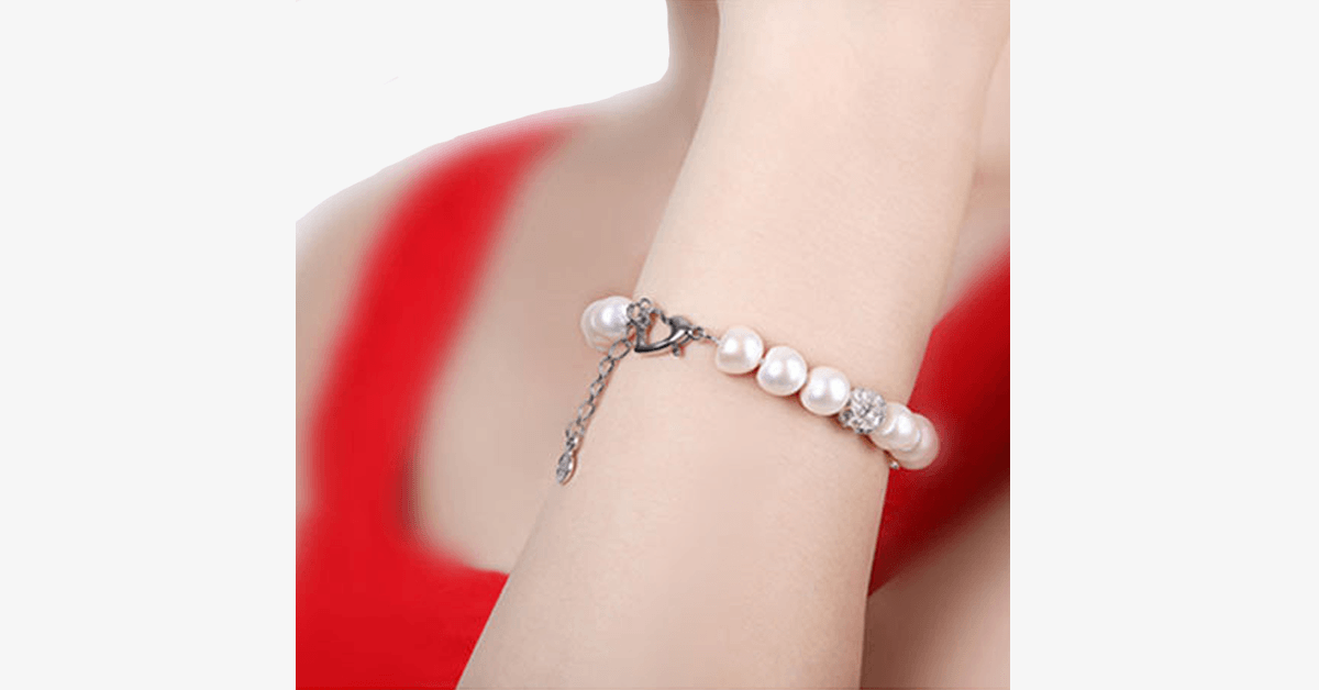 Bracelet argent et perle