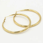 Boucles d'Oreilles Créoles Dorées (60 mm)