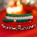 Ensemble de bracelets de Noël en pâte polymère