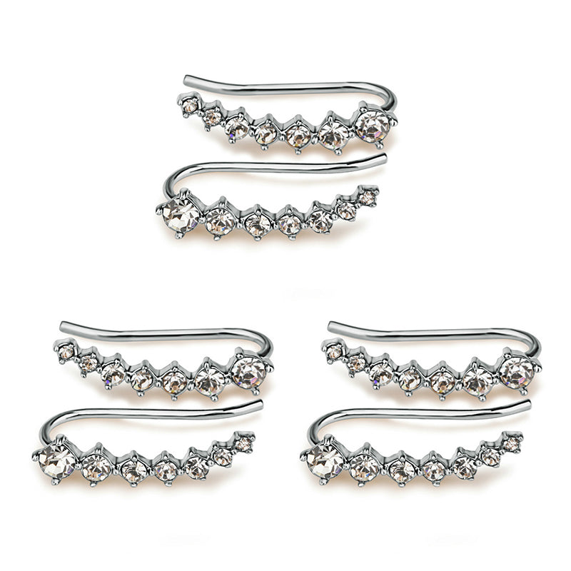 Boucles d'oreilles puces sept étoiles