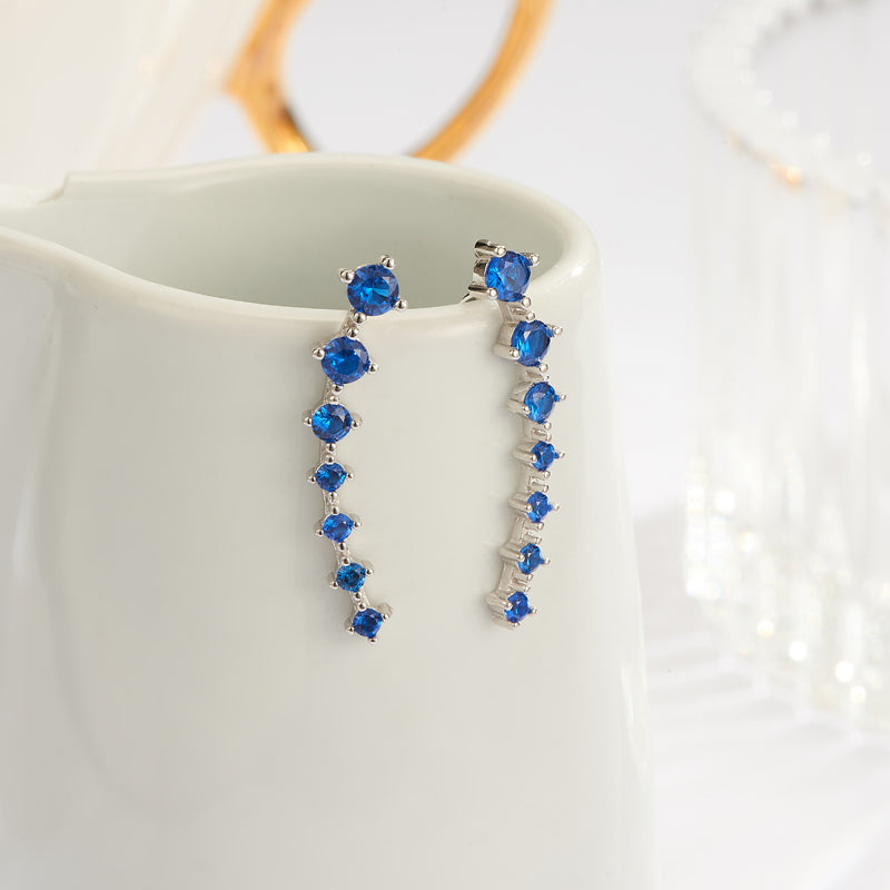 Boucles d'oreilles en argent sterling 925 et zircon